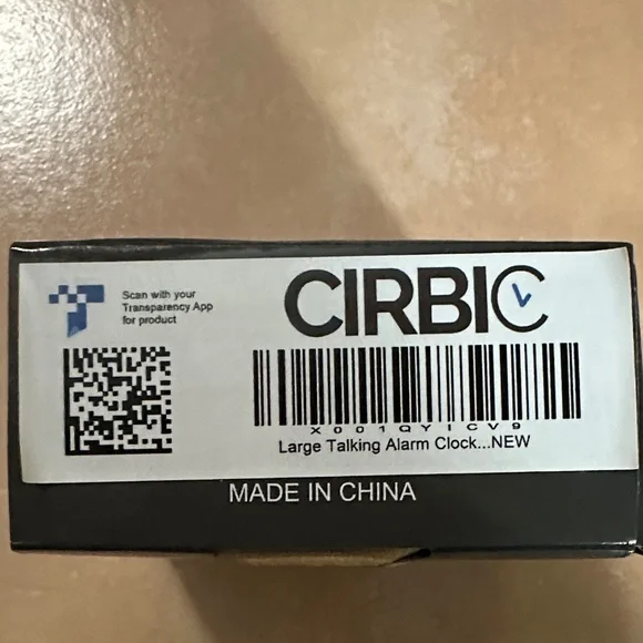 NWT CIRBIC Talking Clock with High Contrast Design - Picture 3 of 4